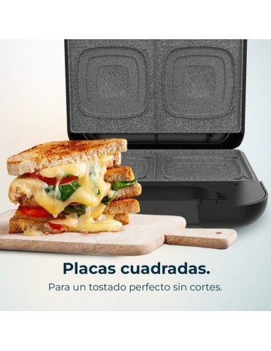 Cecotec 02953 sandwichera Negro, Acero inoxidable