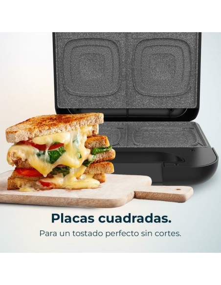 Cecotec 02953 sandwichera Negro, Acero inoxidable