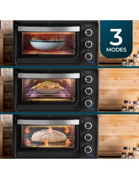 Cecotec 03817 horno tostador 23 L 1500 W Negro Parrilla