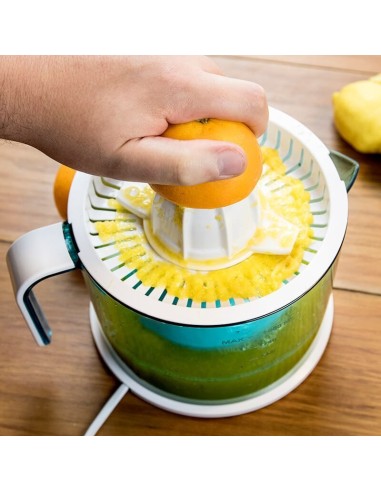 Cecotec ZitrusEasy Basic Exprimidor eléctrico con brazo 40 W Transparente, Turquesa, Blanco
