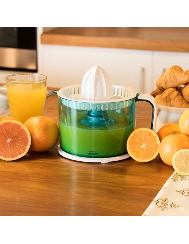 Cecotec ZitrusEasy Basic Exprimidor eléctrico con brazo 40 W Transparente, Turquesa, Blanco