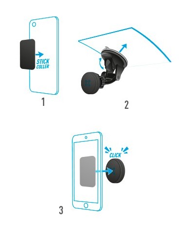 Mobilis 044006 soporte Soporte pasivo Teléfono móvil smartphone, Navegante Negro