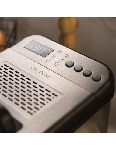 Cecotec Cleanfry Luxury 4000 Sencillo 4,2 L Independiente 3270 W Freidora Negro, Acero inoxidable