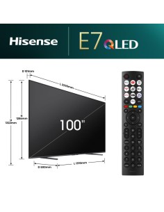 Hisense QLED Smart TV 100E7NQ 2,54 m (100") 4K Ultra HD Wifi Gris 400 cd   m² 2