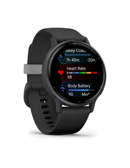 Garmin Vivoactive 5 3,05 cm (1.2") AMOLED 42 mm Digital 390 x 390 Pixeles Pantalla táctil Negro Wifi GPS (satélite)