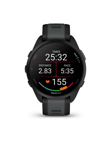 Garmin Forerunner 165 Music 3,05 cm (1.2") AMOLED 43 mm Digital 390 x 390 Pixeles Pantalla táctil Negro GPS (satélite)