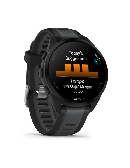Garmin Forerunner 165 Music 3,05 cm (1.2") AMOLED 43 mm Digital 390 x 390 Pixeles Pantalla táctil Negro GPS (satélite)