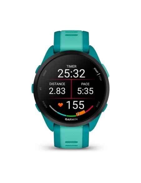 Garmin Forerunner 165 Music 3,05 cm (1.2") AMOLED 43 mm Digital 390 x 390 Pixeles Pantalla táctil Turquesa GPS (satélite)