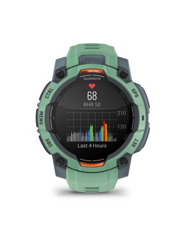 Garmin Instinct 3 AMOLED 3,05 cm (1.2") 45 mm Digital 390 x 390 Pixeles Pantalla táctil Verde GPS (satélite)
