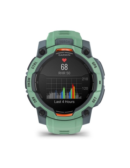 Garmin Instinct 3 AMOLED 3,05 cm (1.2") 45 mm Digital 390 x 390 Pixeles Pantalla táctil Verde GPS (satélite)