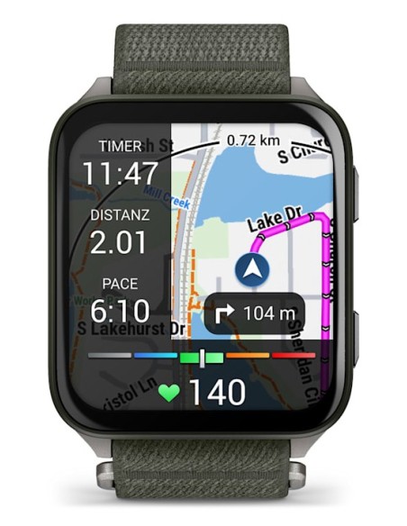 Garmin Venu X1 5,08 cm (2") AMOLED Digital 448 x 486 Pixeles Pantalla táctil Gris Wifi GPS (satélite)