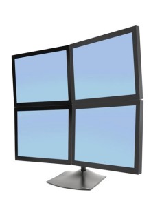 Ergotron DS Series DS100 Quad Monitor Desk Stand 61 cm (24") Escritorio Negro