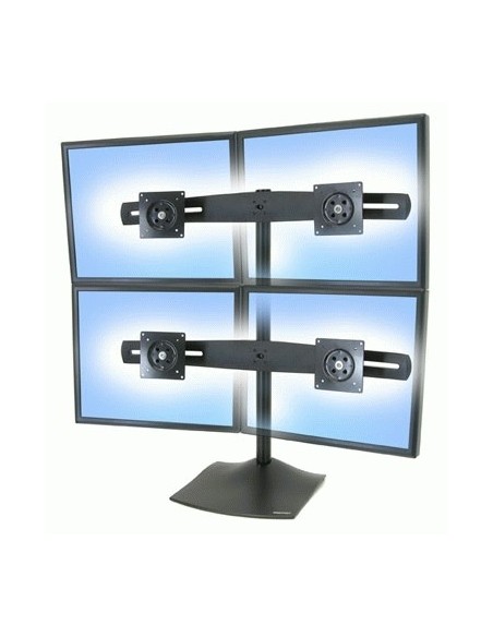 Ergotron DS Series DS100 Quad Monitor Desk Stand 61 cm (24") Escritorio Negro