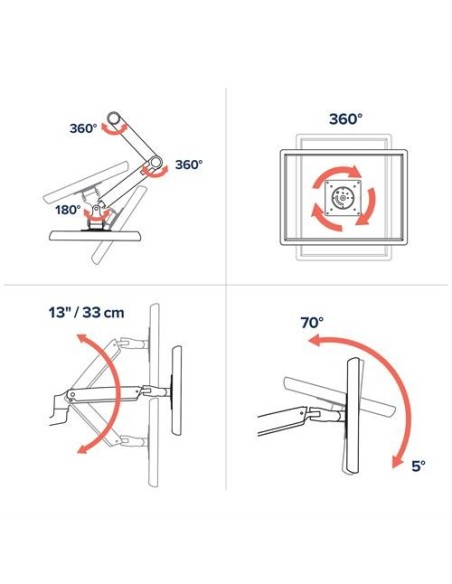 Ergotron LX Series Desk Mount LCD Arm 86,4 cm (34") Escritorio Negro