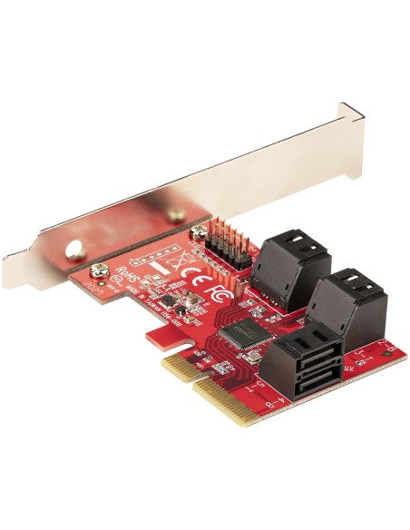 StarTech.com Tarjeta PCIe SATA - Tarjeta Controladora PCI Express de 6 Puertos SATA - 6Gbps - con Bracket de Perfil Bajo - con