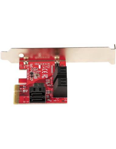 StarTech.com Tarjeta PCIe SATA - Tarjeta Controladora PCI Express de 6 Puertos SATA - 6Gbps - con Bracket de Perfil Bajo - con