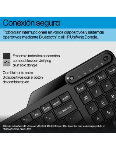 HP Teclado inalámbrico de modo dual 475