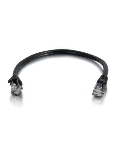 C2G Cable de conexión de red de 0,5 m Cat5e sin blindaje y con funda (UTP), color negro