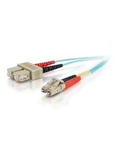 C2G 85532 Cable de fibra óptica e InfiniBand 2 m LC SC OFNR Turquesa