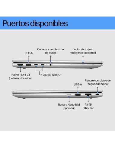 HP EliteBook 640 G11 Intel Core Ultra 5 125U Portátil 35,6 cm (14") WUXGA 16 GB DDR5-SDRAM 512 GB SSD Wi-Fi 6E (802.11ax)