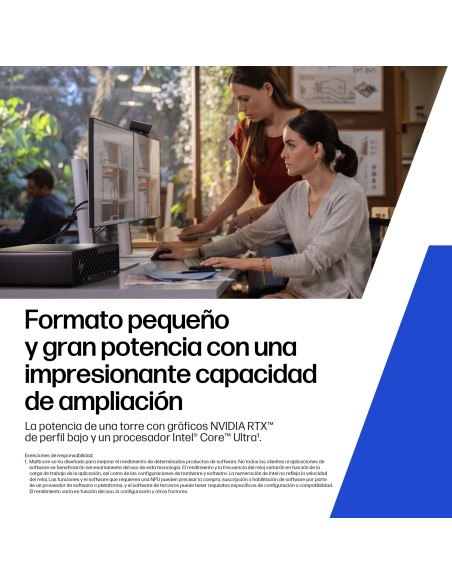 HP Z2 SFF G1i Wolf Pro Security Edition Intel Core Ultra 7 265 32 GB DDR5-SDRAM 1 TB SSD Windows 11 Pro Puesto de trabajo AI