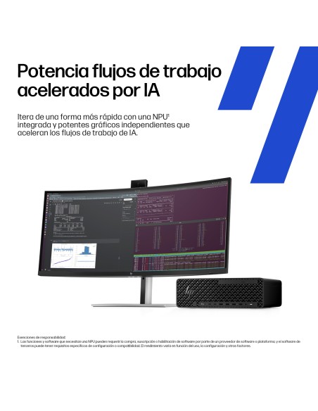 HP Z2 SFF G1i Wolf Pro Security Edition Intel Core Ultra 7 265 32 GB DDR5-SDRAM 1 TB SSD Windows 11 Pro Puesto de trabajo AI