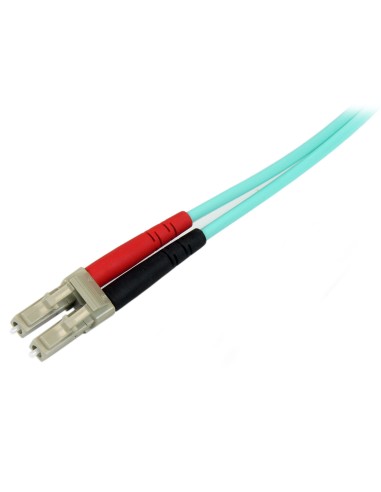 StarTech.com Cable de 10m de Fibra Óptica Multimodo OM3 LC a LC UPC - Full Duplex 50 125µm - para Redes de 100G - LOMMF VCSEL -