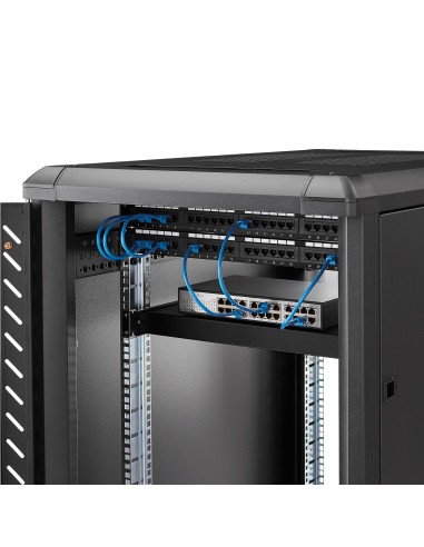 StarTech.com Estante Ajustable 1U para Rack de Servidores - 150kg - Bandeja Universal de 19 Pulgadas Ajustable de 49,5 a 96,5cm