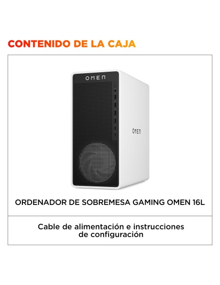 HP OMEN 16L TG03-0094ns Intel Core Ultra 5 225F 32 GB DDR5-SDRAM 1 TB SSD NVIDIA GeForce RTX 5060 FreeDOS Torre PC AI PC Blanco