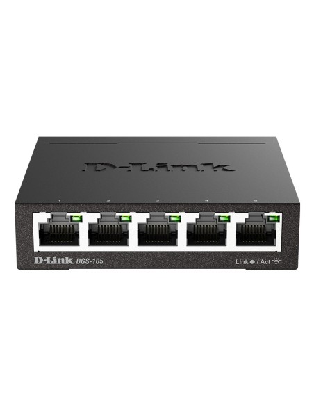 D-Link DGS-105 No administrado L2 Gigabit Ethernet (10 100 1000) Negro