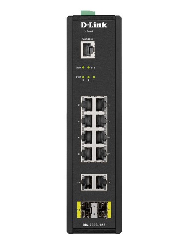 D-Link DIS-200G-12S switch Gestionado L2 Gigabit Ethernet (10 100 1000) Negro