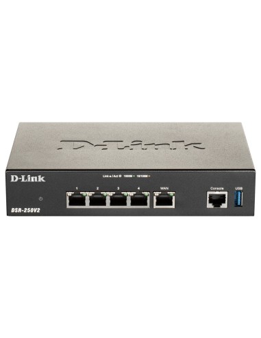 D-Link DSR-250V2 router inalámbrico Gigabit Ethernet Negro