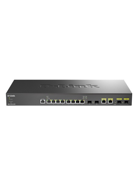 D-Link DXS-1210-12TC switch Gestionado L2 L3 10G Ethernet (100 1000 10000) 1U Negro, Plata