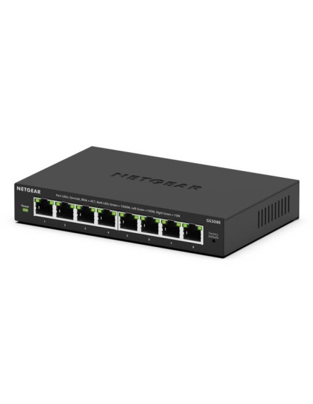 NETGEAR GS308E Gestionado L2 L3 Gigabit Ethernet (10 100 1000) Negro