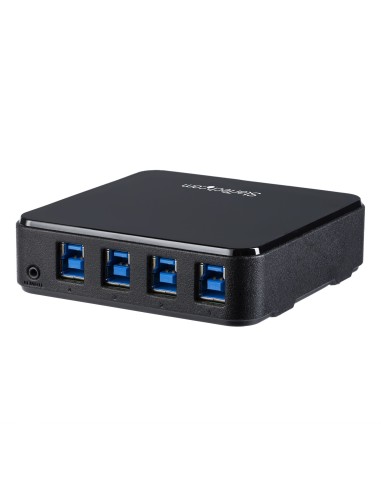 StarTech.com Switch Conmutador USB 3.0 (5Gbps) 4x4 para Compartir Dispositivos Periféricos