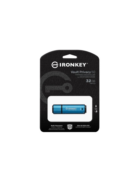 Kingston Technology IronKey 32GB Vault Privacy 50 cifrado AES-256, FIPS 197