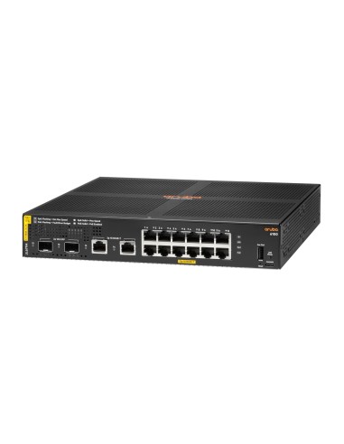 HPE Aruba Networking 6100 12G Class4 PoE 2G 2SFP+ 139W Gestionado L3 Gigabit Ethernet (10 100 1000) Energía sobre Ethernet