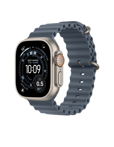 Apple MGCC4ZM A?ES Accesorios para dispositivos vestibles inteligentes Grupo de rock Azul Fluoroelastómero, Titanio
