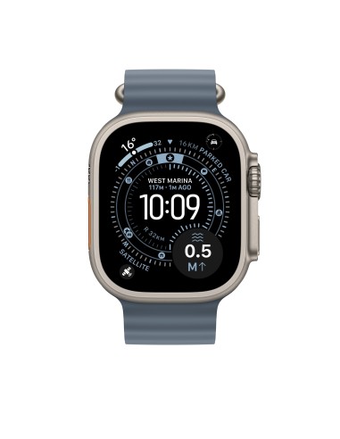 Apple MGCC4ZM A?ES Accesorios para dispositivos vestibles inteligentes Grupo de rock Azul Fluoroelastómero, Titanio