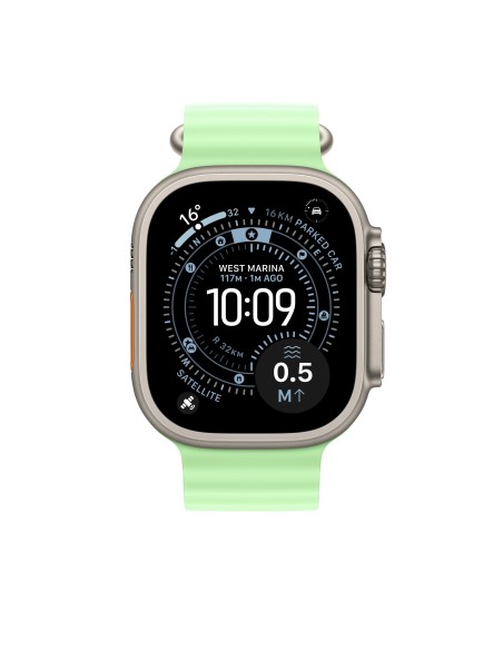 Apple MGCF4ZM A?ES Accesorios para dispositivos vestibles inteligentes Grupo de rock Verde Fluoroelastómero, Titanio