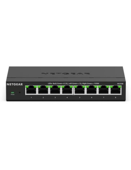NETGEAR MS308E No administrado 2.5G Ethernet (100 1000 2500) Negro