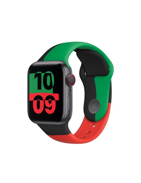 Apple MUQ63ZM A Accesorios para dispositivos vestibles inteligentes Grupo de rock Negro, Verde, Rojo Fluoroelastómero