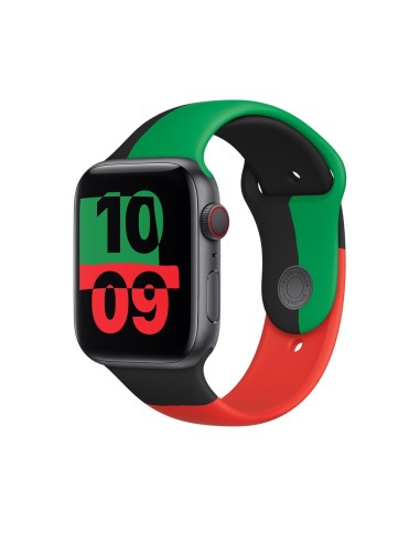 Apple MUQ73ZM A Accesorios para dispositivos vestibles inteligentes Grupo de rock Negro, Verde, Rojo Fluoroelastómero