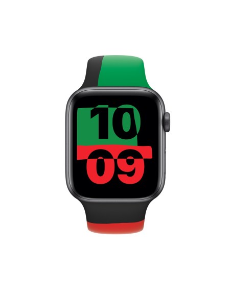 Apple MUQ73ZM A Accesorios para dispositivos vestibles inteligentes Grupo de rock Negro, Verde, Rojo Fluoroelastómero