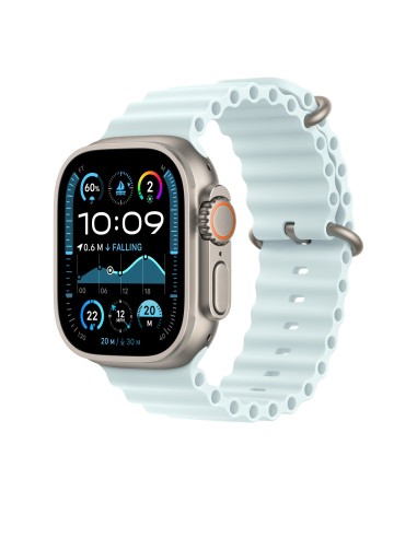 Apple MXTF3ZM A?ES Accesorios para dispositivos vestibles inteligentes Grupo de rock Azul Fluoroelastómero, Titanio