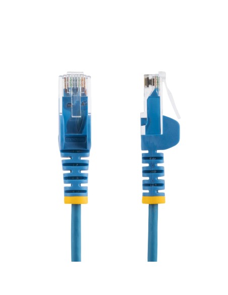 StarTech.com Cable Cat6 de 1,5m - Delgado - con Conectores RJ45 sin Enganches - Azul
