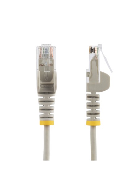 StarTech.com Cable Cat6 de 50cm - Delgado - con Conectores RJ45 sin Enganches - Gris