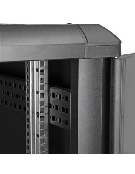 StarTech.com Armario Rack para Servidores 22U 19" 4 Columnas - Rack de Servidores con Cerradura y Seguro - Rack con Ruedas y