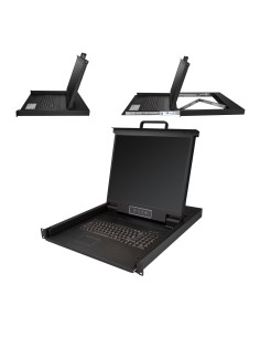 StarTech.com Consola KVM de Montaje en Rack de Servidores - Teclado QWERTY - KVM VGA de 1 Puerto con Monitor LCD de 19" - 2