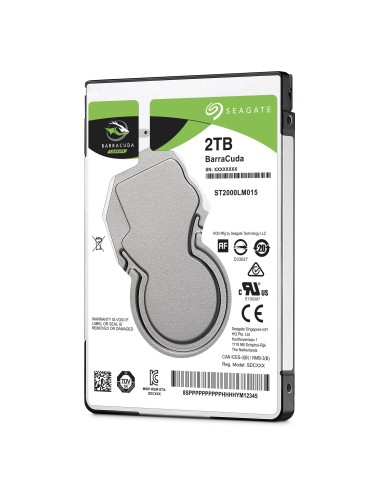 Seagate Barracuda 2.5" disco duro interno 2 TB 5400 RPM 128 MB 2.5" Serial ATA III